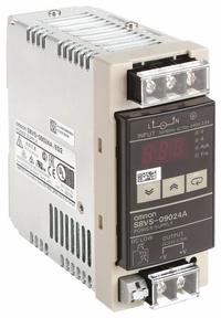 OMRON DC Power Supply: DIN Rail, 90 W Output Power - Rated, 3.75 A Current - Output, Single Phase (MPN S8VS-09024A). Key specifications — attr1044898: Single; attr1044874: Plastic; attr1044879: 100 to 240V AC; attr211400: OMRON.