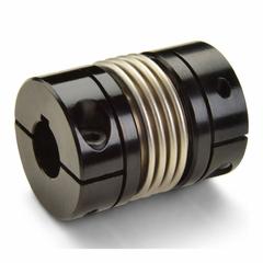 RULAND MANUFACTURING Bellows Coupling: 1 1/4 in Bore Dia 1, 1 1/4 in Bore Dia 2, Aluminum, Clamp On (MPN BCK36-20-20-A). Key specifications — attr666189: Yes; attr666180: Stainless Steel; attr85397: RULAND MANUFACTURING; attr666234: Inch; attr923681: Different Bore Dimensions.