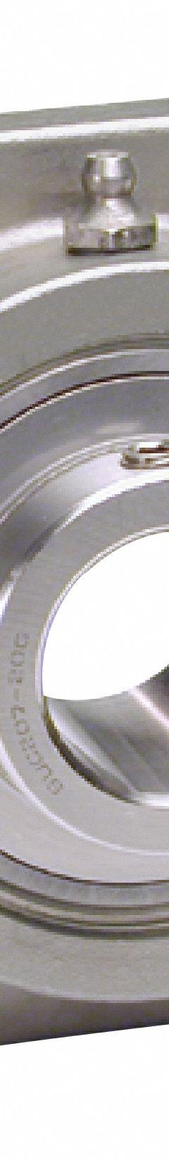 IPTCI BEARINGS Flange Mount Bearings: Radial Ball, 30 mm Bore, SS, Set Screws, 108 mm Lg, 40.2 mm Wd (MPN SUCSF206-30MM). Key specifications — Brand: IPTCI BEARINGS; Lubricant Material: Mobil FM222; Mounting Bolt Size: 7/16 in; System of Measurement: Metric.