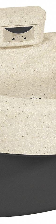 BRADLEY Wash Fountain: Sand, Terreon®, D-Shape, 21 1/4 in Overall Wd, Std Drain, 1 Stations (MPN S93-726). Key specifications — Bowl Shape: D-Shape; Drain Type: Standard; Color: Sand; Brand: BRADLEY; Series: SafeCare; Sink Material: Terreon®; ADA Compliant: ADA Compliant.