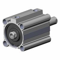 SMC Compact Cylinder: 63 mm Bore Dia, 50 mm Stroke Lg, Through Hole Mounting, Aluminum, 1/4 in BSPT (MPN CDQ2WB63-50DZ). Key specifications — attr946022: Through Hole; attr946024: Double Rod; attr946038: CQ2W; attr1123057: Rotating Rod; attr945997: SMC.
