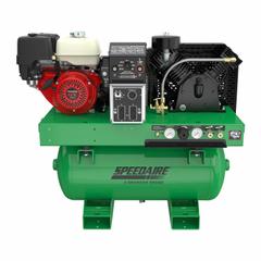 SPEEDAIRE Stationary Air Compressor: 13 hp Engine, Honda, 13.3 cfm, 30 gal Air Tank, Horizontal (MPN 847TY9). Key specifications — attr50933: Honda; attr86530: Recoil; attr50934: SPEEDAIRE.