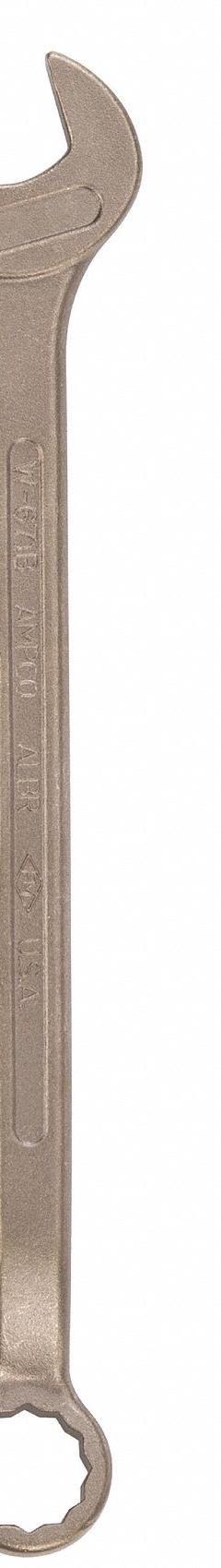 AMPCO Combination Wrench: Aluminum Bronze Nickel, Natural, 7 mm Head Size, 4 1/2 in Overall Lg (MPN 1299). Key specifications — attr309539: 7 mm; attr309567: No; attr324930: AMPCO.