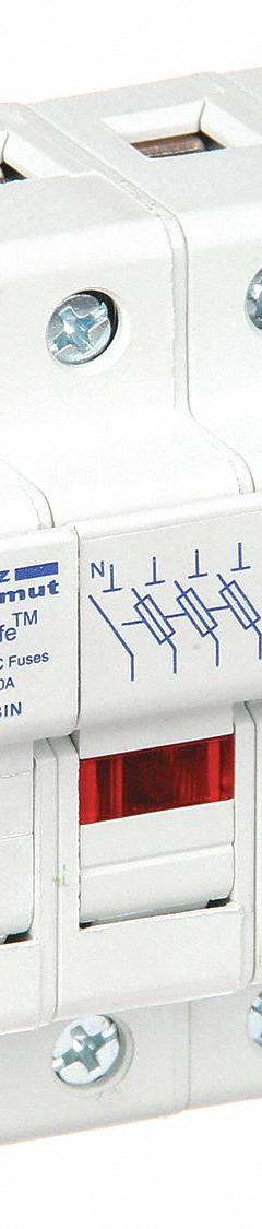MERSEN Fuse Block: Finger-Safe, 3 Pole, 600 V AC, DIN Rail Mounting, Pressure Plate Termination (MPN USCC3IN). Key specifications — Brand: MERSEN.