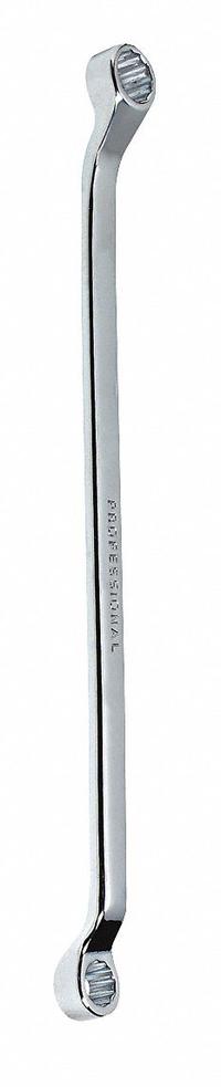 PROTO Box End Wrench: Chrome, 27 mm_30 mm Head Size, 16 in Overall Lg, Offset (MPN J1077M). Key specifications — attr309427: Chrome; attr309429: No; attr324926: PROTO.