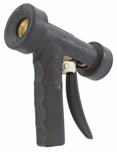 LEONARD VALVE Adjustable Spray Hose Nozzle: 1/2 in Connection Size, NPT, Bronze/Rubber, Black (MPN N-2). Key specifications — Nozzle Color: Black; Material: Bronze; Nozzle Shutoff Type: Handle Controls; Brand: LEONARD VALVE.