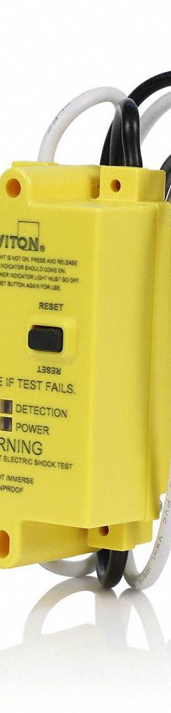LEVITON Hard Wired GFCI: Auto Reset, 20 A Current, 120V AC, Non-NEMA, Yellow (MPN GSPA2-Y). Key specifications — NEMA Receptacle Configuration: Non-NEMA; Brand: LEVITON; Voltage: 120V AC.