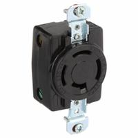 HUBBELL Locking Receptacle: Non-NEMA, Black, 250V AC, 20 A Current Rating, 3 Poles, 4 Wires (MPN HBL7410BG). Key specifications — Brand: HUBBELL.