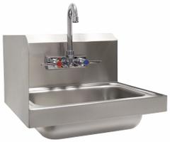 ADVANCE TABCO Hand Sink: 1 Stations, 5 in Bowl Dp, 14 in Bowl Lg, 10 in Bowl Wd, Faucet Included (MPN 7-PS-66L). Key specifications — Includes Side Splash: Side Splash Included; Brand: ADVANCE TABCO.