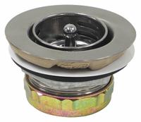 PERFECT PUTTY Strainer: Stainless Steel, Chrome, 1 3/4 in Overall Ht, 2 3/4 in Overall Dia, Threaded (MPN 59-3050). Key specifications — Product Type: Sink Drain; Brand: PERFECT PUTTY; Finish: Chrome; Material: Stainless Steel; Includes: Pedestal Post.