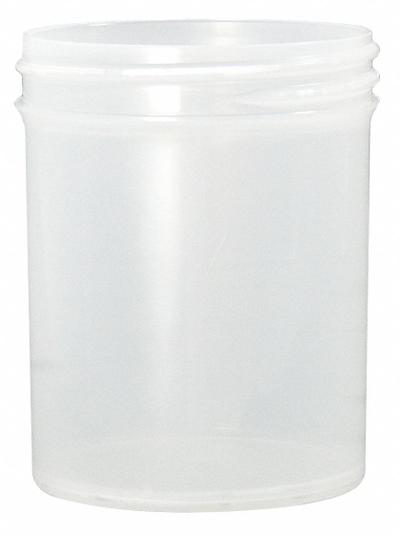 QORPAK Jar: Polypropylene, 1 fl oz, 38 mm Body Dia, 43-400 mm Screw Closure Size - Polypropylene Lab Jars