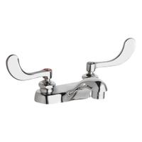 CHICAGO FAUCETS Low Arc Bathroom Faucet: 802, Cast Brass, Polished Chrome Finish, 0.5 gpm Flow Rate (MPN 802-V317E66ABCP). Key specifications — Includes: Mounting Hardware; Brand: CHICAGO FAUCETS; Series: 802.