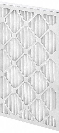 GRAINGER Pleated Air Filter: 16 in x 24 in x 2 in, MERV 9, High Strength (MPN 856PW8). Key specifications — Media Material: Synthetic; Brand: GRAINGER; Frame or Header Material: Beverage Board.