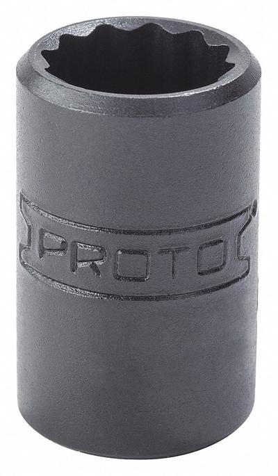 PROTO Socket: 1/4 in Drive Size, SAE, 5/16 in Socket Size, 6-Point, Std, 7/8 in Overall Lg - 1/4" Drive Impact Sockets