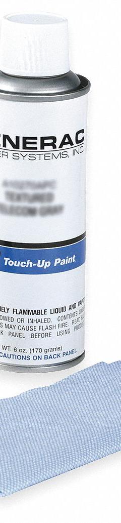 GENERAC Generator Touch Up Paint: Mfr Part # 5704. Key specifications — Brand: GENERAC; Manufacturer Part Number: 5704; Compatible with Series: Generac Aluminum Generator Enclosures; Product Type: Paint Kit.