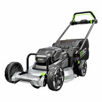 EGO Battery-Powered Lawn Mower: Self-Propelled, 22 in Cutting Wd, Bag/Mulch/Side Discharge Location (MPN LMX5300SP). Key specifications — Run Time: 120 min; Battery Platform: 56V ARC Lithium™; Deck Material: Aluminum; Brand: EGO; Speed Settings: Variable; Filter - Kit Contents: Tool Only; Power Source: Battery-Powered.