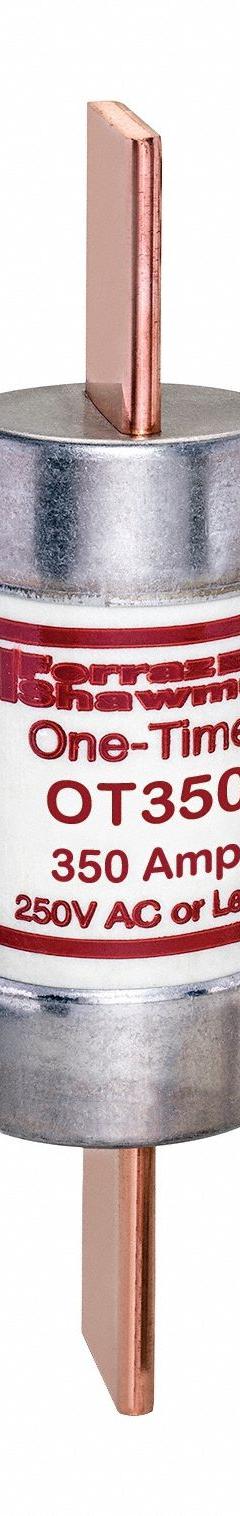 MERSEN Fuse: Class K5, OT Series, Fast-Acting, 350 A, 250 V AC, 250 V DC, Non-Indicating (MPN OT350). Key specifications — Series: OT; Brand: MERSEN; Manufacturer Part Number: OT350.
