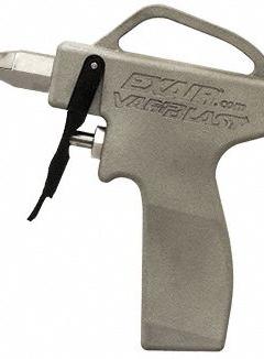 EXAIR Safety Air Gun: Ergonomic Grip, Cast Aluminum, 1/4 in Female NPT, Straight, 75 dBA Sound Level (MPN 1629). Key specifications — attr1328526: Cast Aluminum; attr1328500: 1126 Flat Air Nozzle; attr1328508: EXAIR; attr1328515: No; attr1328533: Yes.