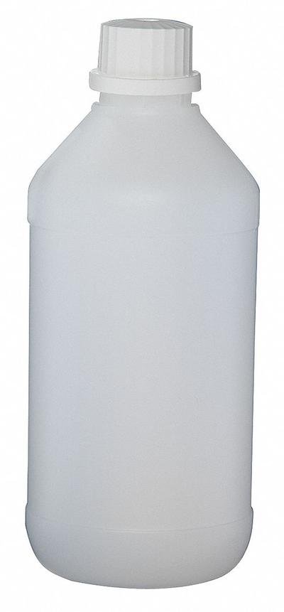 DYNALON Tamper Evident Bottle: HDPE, 16.9 fl oz, 500 mL, Colorless - Tamper Evident Round Plastic Lab Bottles