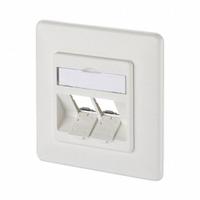 METZ CONNECT Wall Outlet: UP, GD-Zn (Zinc Die-Cast), Individual Keystone Modules, 45° Mounting Angle (MPN 130B20D21002KE). Key specifications — Housing Material: GD-Zn (Zinc Die-Cast); Includes Connector: Unequipped; Mounting Type: UP; Product Type: Wall Outlet; Connector Color: White; Connection Type: Individual Keystone Modules.