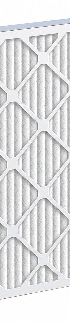 GRAINGER Pleated Air Filter: 16 in x 20 in x 1 in, MERV 8, High Strength (MPN 495J16). Key specifications — Media Material: Synthetic; Brand: GRAINGER; Frame or Header Material: Beverage Board.