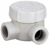 Conduit Outlet Body: Iron, GRJ, 3/4 in Trade Size, L Body, 7.3 cu in Body Capacity (MPN GRJL75). Key specifications — Series: For Round Body; Compatible Conduit Trade Size: 3/4 in; Thread Gender: Female; Hub Style: Threaded; Cover Included: Yes; Body Style: L; Connection Type: Threaded; Back Type: Round.