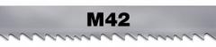 MORSE Band Saw Blade: Bi-Metal, M42, 22 ft, Variable Cutting Edge, 1 1/4 in Blade Wd, 5/8, Bi-Metal (MPN ZWEG360C58M42 - 22' 0"). Key specifications — attr1211722: 22 ft; attr1099499: 5/8.