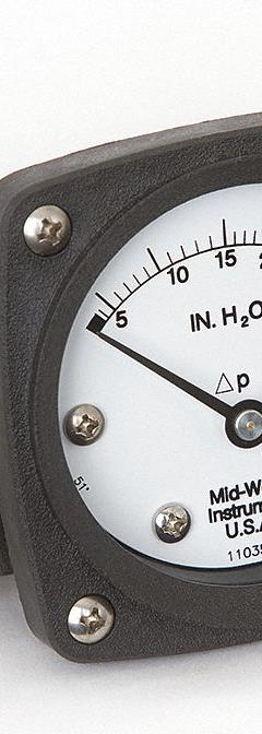 MIDWEST INSTRUMENT Differential Pressure Gauge: Back, 1/4 in NPT Female, Model 142, 2 1/2 in Dial (MPN 142-SA-00-OO-30H). Key specifications — Sensor Type: Diaphragm; Series: Model 142; Housing Material: 316 Stainless Steel; Certificate of Calibration: Not Included.