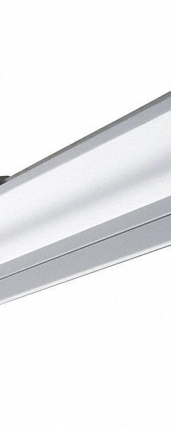 ALBEO LED Low Bay Fixture: 4 ft Lg, 5,000 lm, 3500K, 8 ft – 18 ft Mounting Ht, Gen Distribution, Gen (MPN LISI4B052D1P35VQCSWHTE). Key specifications — Voltage: 120 to 277V AC; LED Replacement For: (2) Lamp LFL; Brand: ALBEO; Color Temperature: 3500K.
