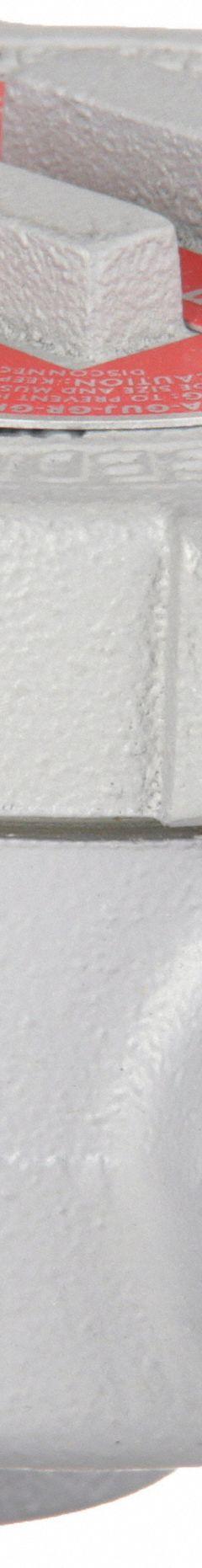 Conduit Outlet Body: Iron, GU, 1/2 in Trade Size, LB Body, 19 cu in Body Capacity (MPN GULB50). Key specifications — Series: For Standard Body; Compatible Conduit Trade Size: 1/2 in; Thread Gender: Female; Hub Style: Threaded; Cover Included: Yes; Body Style: LB; Connection Type: Threaded; Back Type: Round.