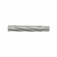HOLEMAKER TECHNOLOGY Annular Cutter: 9/16 in Cutter Dia, 4 in Max Cutting Dp, Bright, Carbide (MPN 109040-0010). Key specifications — attr253884: No; attr253885: Bright; attr253886: Carbide; attr253887: Weldon Flat; attr253888: Fractional Inch; attr277149: HOLEMAKER TECHNOLOGY.