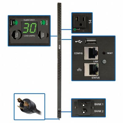 EATON TRIPP LITE PDU: Single-Phase, 120V AC, 24 Outlets, 5-15/20R, Metered - Network-Enabled Monitored PDUs