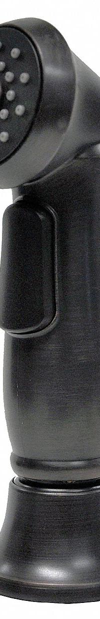 DANCO Kitchen Sprayer: Plastic, Oil Rubbed Bronze, 5 in Overall Lg, 1/2" Connection Size, NPSM (MPN 9D00010338). Key specifications — Inlet Connection Type: NPSM; Brand: DANCO; Connection Size: 1/2"; Color/Finish: Oil Rubbed Bronze; Includes: Guide; Material: Plastic; Product Type: Kitchen Sprayer.