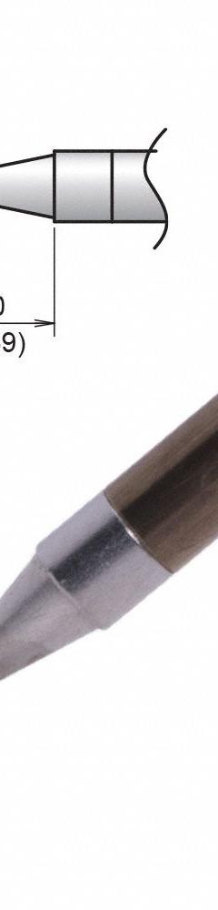 HAKKO Soldering Tip: T39 Series, Conical, 0.5 mm W, 10 mm Lg (MPN T39-B05). Key specifications — Brand: HAKKO; Compatible Handpiece Manufacturer Model Number: FX-9701; Manufacturer Part Number: T39-B05.