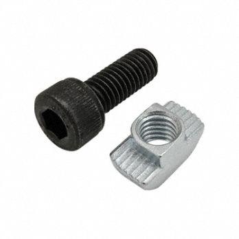 80/20 Bolt Assembly: M8 Size, 20 mm Thread Lg, Socket Head Cap, For 10.2 mm Slot Wd - Drop-In T-Nuts
