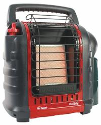 MR. HEATER Portable Gas Tabletop Heater: 9,000 BtuH Heating Capacity Output, 225 sq ft Heating Area (MPN MH9BX-F232000). Key specifications — Housing Color: Red; Body Shape: Rectangular; Brand: MR. HEATER; Overall Dimensions - H x W x D: 14-3/8 in x 9 in x 14-3/8 in.