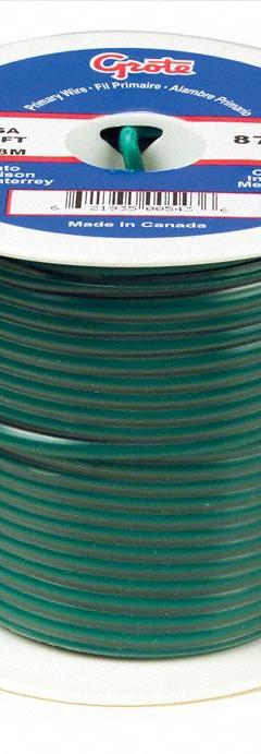 GROTE Primary Automotive Wire: GPT, 25 ft, 1 Conductor, 14 AWG, Green, 60 V Volt (MPN 89-7006). Key specifications — Brand: GROTE.