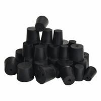 Stopper: Rubber, 3 Stopper Size, 18 mm Bottom Dia, 24 mm Top Dia, 25 mm Overall Ht, Black, 2 Holes (MPN RST3-H2). Key specifications — Brand: UNITED SCIENTIFIC SUPPLIES INC; Color: Black; Stopper Size: 3; Material: Rubber.