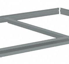 TENNSCO Shelf: 42 in x 24 in, 900 lb Load Capacity, Gray, Shelf (MPN ZBES-4224). Key specifications — Includes: (4) Beams; Shelf Configuration: Single Straight; Color: Gray; Frame Material: Steel; Brand: TENNSCO; Frame Finish: Zinc Plated; Product Type: Shelf.