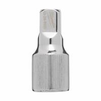 MILWAUKEE Socket Extension: 3/8 in Input Drive Size, 3/8 in Output Drive Size, 1 1/2 in Overall Lg (MPN 43-24-9107). Key specifications — attr1204978: Not Insulated; attr1204980: Locking Not Included; attr1204984: MILWAUKEE; attr1204970: Chrome.