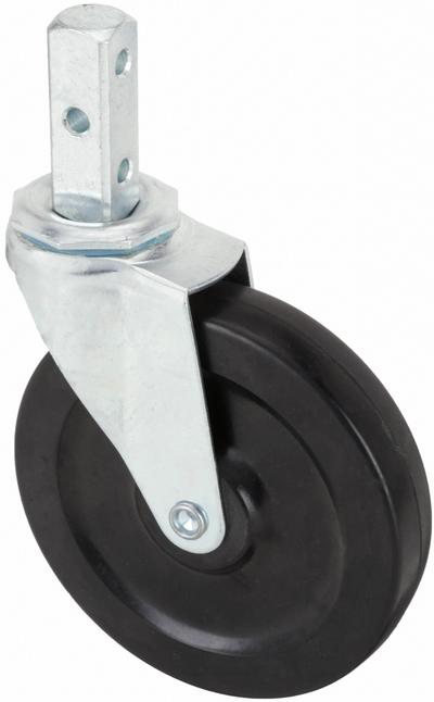 APPROVED VENDOR Stem Caster: Swivel, 3 in Wheel Dia., 1 in Wheel Wd, Rubber, 3/4 in Stem Dia. - Bolt-In Stem Casters with Square Stems for Square Tubes & Angle Iron