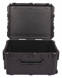 SKB Protective Case: 22 in x 29 in x 16 in Inside, No Foam, Black, 2 Wheels, 28 lb Wt, IP67, Latches (MPN 3I-2922-16BE). Key specifications — Handle Style: Folding; Brand: SKB; Case Closure Type: Latches.