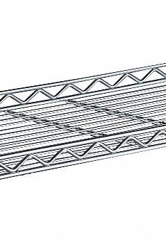 METRO Wire Cantilever Shelf: 36 in x 12 in, 1 Shelves, Split Sleeve, 150 lb Load Capacity, Dry (MPN 1236CSNC). Key specifications — NSF Approved: Yes; Recommended Environment: Dry; Material: Steel; Brand: METRO; Color: Silver; Finish: Chrome; NSF Approval: NSF Approved.