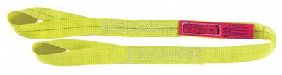 LIFT-ALL Web Sling: Type 4, Polyester, 2 Plies, 10 ft Sling Lg - Standard Polyester Twisted-Eye Web Slings