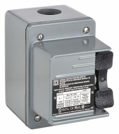 SQUARE D Manual Motor Switch: 2 Poles, 30 A, 4 NEMA Rating, Painted Steel Enclosure (MPN 2510KW1H). Key specifications — Brand: SQUARE D; Maximum Voltage Rating: 600V AC; Mounting Style: Surface; Pilot Light: Not Included; Enclosure Material: Painted Steel.