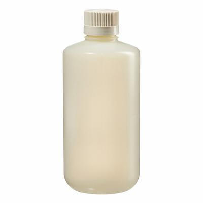 NALGENE Packaging Bottle: HDPE, 32 fl oz, 1 L, Natural, 38-430 mm Screw Closure Size - HDPE Narrow Mouth Round Lab Bottles