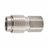 PARKER Body Assembly Coupling: 3/8 in, Female UNF, 9/16"-18 Thread Size, Stainless Steel (MPN NSS-371-6FO). Key specifications — Connection Type: Female Thread; Body Material: Stainless Steel; Brand: PARKER; Temperature Range: -70° to 250°F; Thread Size: 9/16"-18.