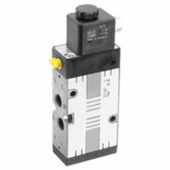 AVENTICS Solenoid Air Control Valve: Five-Way / Three-Position, Female 1/4 in NPT, 1/4 in NPT, Spool (MPN R432016582). Key specifications — attr1078830: Die Cast Zinc; attr1078874: Solenoid Return; attr1078854: Normally Open/Normally Closed.