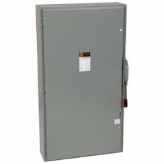 SQUARE D Safety Switch: Non-Fusible, 600 A, Three Phase, 600V AC, Galvanized Steel, Indoor (MPN HU366). Key specifications — attr867131: SQUARE D.