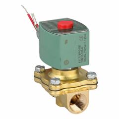 REDHAT Solenoid Valve: 2-Way, Normally Closed, 1/2 in Pipe Size, 110V AC/120V AC, Watertight (MPN 8210G094LF 120/60,110/50). Key specifications — Pipe Size: 1/2 in; Voltage: 120V AC; Brand: REDHAT; Coil Enclosure: Watertight.